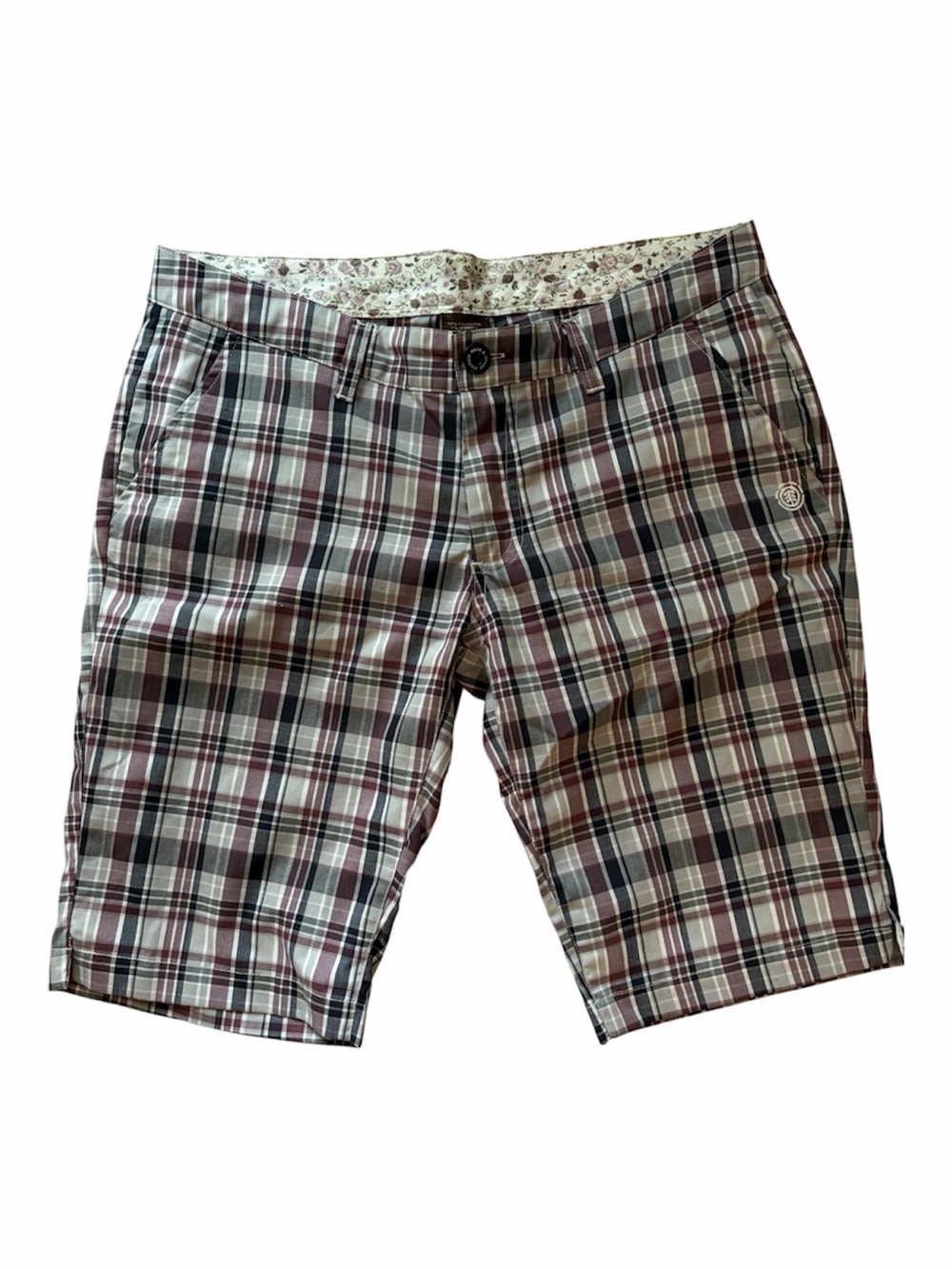 Element Plaid Bermuda Shorts Y2K Vintage Skate Skater Preppy Grunge Streetwear